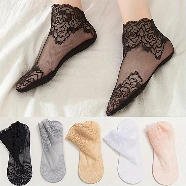Chic Comfort: Breathable Solid Color Lace Socks for Effortless Style Pattern 3 / Simple packaging Pattern 1 / Simple packaging Pattern 2 / Simple packaging Pattern 3 / Simple packaging-Pattern 1 / Simple packaging-Pattern 2 / Simple packaging-Pattern 4 / Simple packaging-Pattern 5 / Simple packaging-