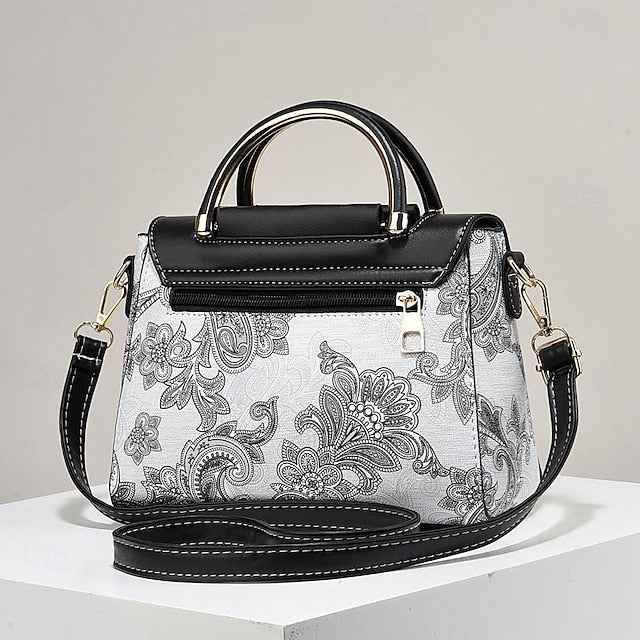 Stylish PU Leather Women's Tote Bag - Versatile Diaper Bag for Everyday Use Black Beige Green Black-Beige-Green-Pink-Purple-Khaki-