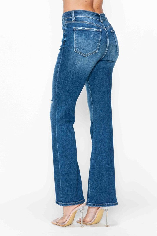 bytos Full Size High Rise Bootcut Jeans with Pockets Medium / 1(25) Medium / 3(26)