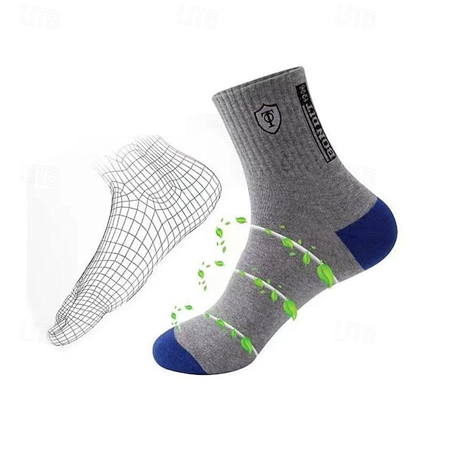 Men's 10-Pack Colorful Crew Socks – Stylish & Versatile for Sports and Everyday Wear Rainbow / One Size