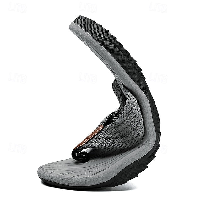 Men's Breathable Nylon Flip Flops - Comfortable Slip-Resistant