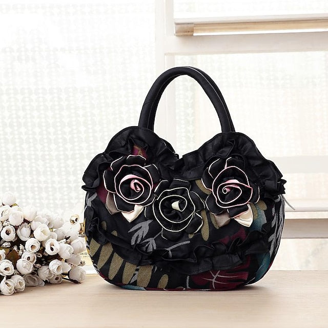 Chic Silk Flower Handbag - Perfect for Parties and Daily Use in Elegant Colors