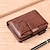Modern RFID-Blocking PU Leather Coin Purse Wallet - Stylish & Secure Brown Khaki Black Brown-Khaki-Black-