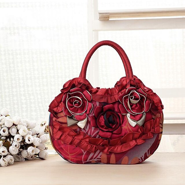 Chic Silk Flower Handbag - Perfect for Parties and Daily Use in Elegant Colors
