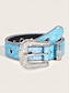 Women's Rhinestone Embellished Western Belt with Sparkling Buckle, Adjustable Silver Black Gold (+$0.34) Silver-Black-Gold (+$0.34)-Pink (+$0.34)-Blue (+$0.34)-