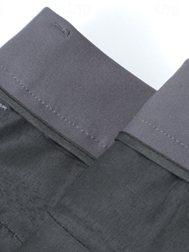 Elegant Men's Dress Pants: Wrinkle-Resistant Straight Leg Trousers