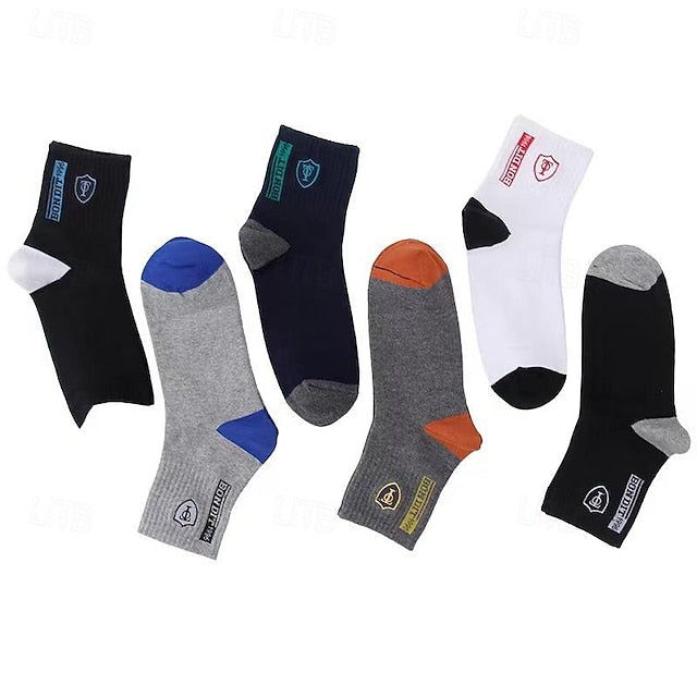 Men's 10-Pack Colorful Crew Socks – Stylish & Versatile for Sports and Everyday Wear Rainbow / One Size
