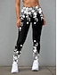 Floral Full-Length Leggings for Women - Elegant Black Design Perfect for Fall Black / S Black / M Black / L Black / S-Black / M-Black / L-Black / XL-Black / 2XL-