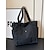 Versatile Women's Canvas Tote Bag - Stylish Large Capacity Shoulder Bag Khaki White Black Khaki-White-Black-