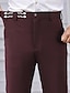 Elegant Men's Dress Pants: Wrinkle-Resistant Straight Leg Trousers Red