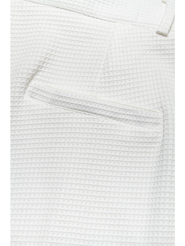 Chic White Men's Dress Pants - Straight Leg Waffle Trousers