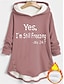 Cozy Sherpa Letter Print Hoodie - Warm & Fuzzy Pullover for Fall/Winter Comfort