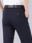 Elegant Men's Dress Pants: Wrinkle-Resistant Straight Leg Trousers Navy Blue