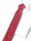 Elegant Solid Color Polyester Ties for Men - Perfect for Business and Weddings Red