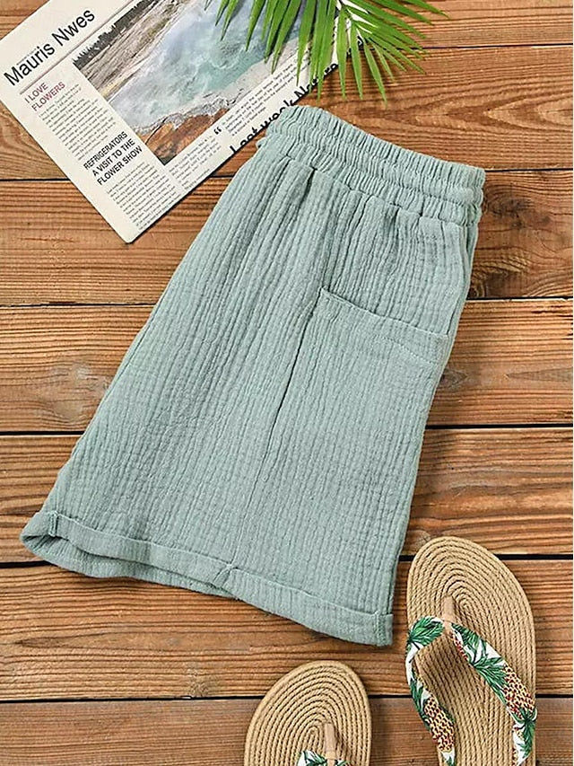 Effortless Summer Style: Women's Casual Textured Pink Shorts Pink / S Pink / M Pink / L Pink / S-Pink / M-Pink / L-Pink / XL-Pink / 2XL-Black / S-Black / M-Black / L-Black / XL-Black / 2XL-Light Green / S-Light Green / M-Light Green / L-Light Green / XL-Light Green / 2XL-Light Blue / S-Light Blue / M-Light Blue / L-Light Blue / XL-Light Blue / 2XL-Light Purple / S-Light Purple / M-Light Purple / L-Light Purple / XL-Light Purple / 2XL-