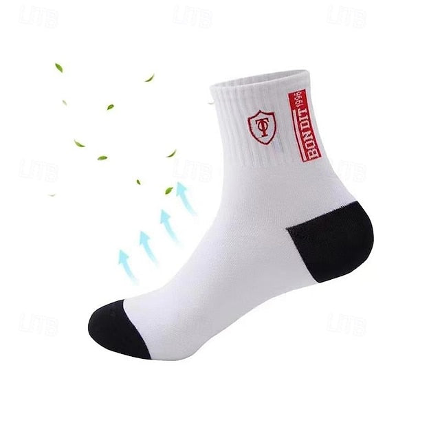 Men's 10-Pack Colorful Crew Socks – Stylish & Versatile for Sports and Everyday Wear Rainbow / One Size