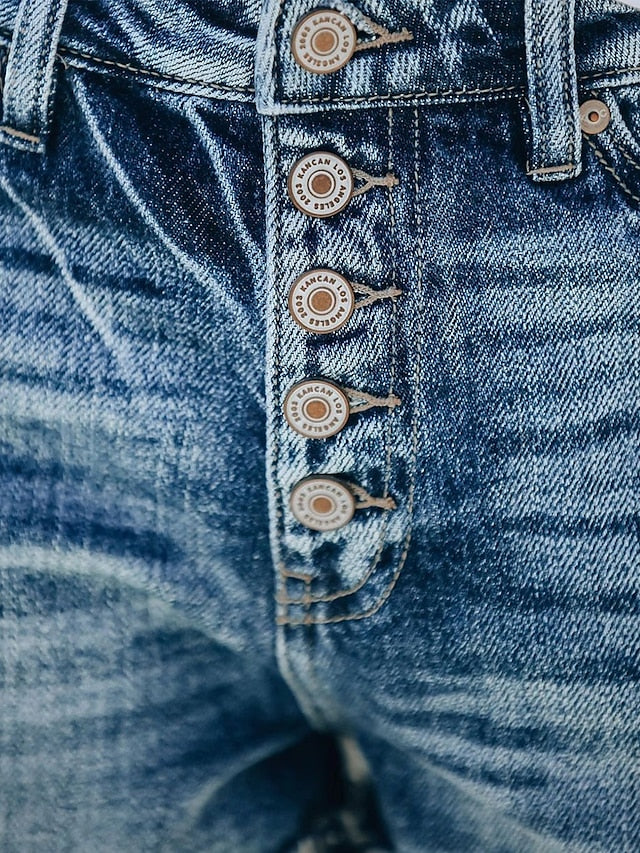 Chic Summer Style: Women's Solid Color Short Blue Jeans Blue / S Blue / M Blue / L Blue / S-Blue / M-Blue / L-