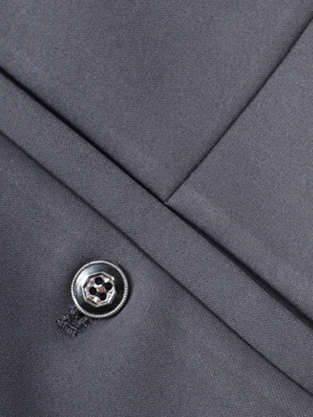 Elegant Men's Dress Pants: Wrinkle-Resistant Straight Leg Trousers