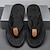 Men's Breathable Nylon Flip Flops - Comfortable Slip-Resistant Black