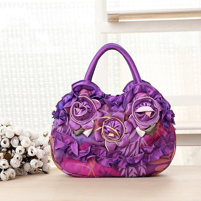 Chic Silk Flower Handbag - Perfect for Parties and Daily Use in Elegant Colors