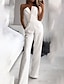 Chic Strapless High-Waist Jumpsuit – Effortless Elegance for Every Occasion White