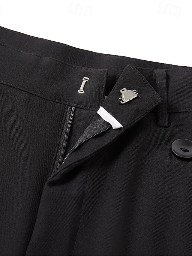 Stylish Men's Dress Pants - Comfortable Layered Straight Leg Trousers for Daily Wear