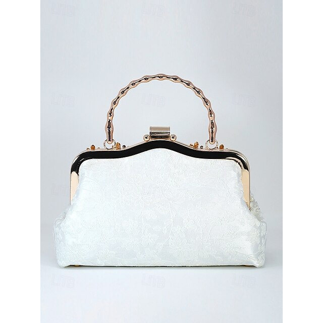Elegance in Every Detail: Women's Beaded Clutch & Multi-Carry Evening Bag White Black / White Black White-Black / White-Black-
