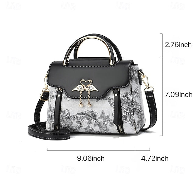 Stylish PU Leather Women's Tote Bag - Versatile Diaper Bag for Everyday Use Black Beige Green Black-Beige-Green-Pink-Purple-Khaki-