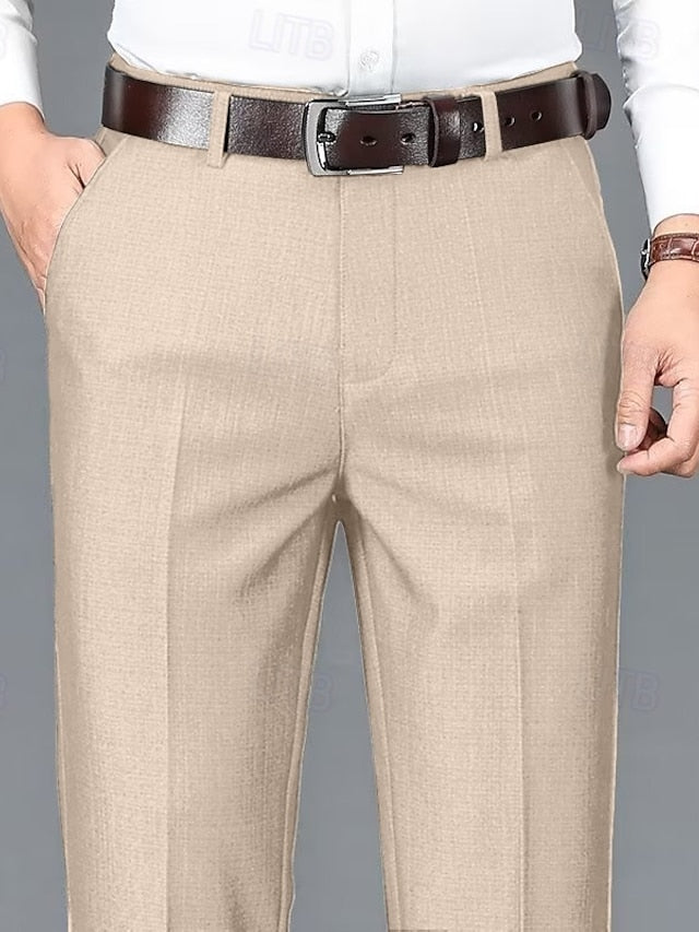 Men's Casual Dress Pants - Breathable Comfort Suit Trousers for Daily Wear Khaki / 31 Khaki / 32 Khaki / 33 Khaki / 31-Khaki / 32-Khaki / 33-Khaki / 34-Khaki / 35-Khaki / 36-Light Grey / 31-Light Grey / 32-Light Grey / 33-Light Grey / 34-Light Grey / 35-Light Grey / 36-Blue / 31-Blue / 32-Blue / 33-Blue / 34-Blue / 35-Blue / 36-