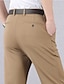 Elegant Men's Dress Pants: Wrinkle-Resistant Straight Leg Trousers Khaki