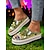 Chic National Totem Sequin Platform Mules: Stylish & Comfortable Faux Leather Sneakers Green