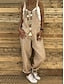 Stylish Women's Solid Color Jumpsuit in Black, Blue, and Wine – Trendy Onesie Khaki