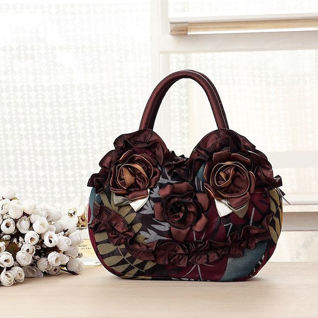 Chic Silk Flower Handbag - Perfect for Parties and Daily Use in Elegant Colors