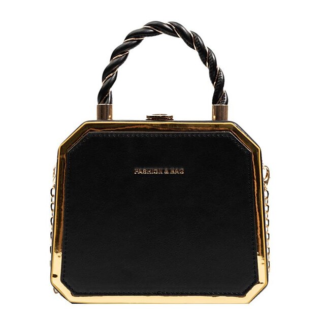 Chic & Versatile Women's PU Leather Crossbody Handbag - Waterproof Daily Style with Chain Detail Beige Pink Dark Green Beige-Pink-Dark Green-Brown-Green-Black-