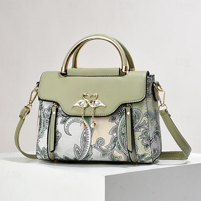 Stylish PU Leather Women's Tote Bag - Versatile Diaper Bag for Everyday Use Black Beige Green Black-Beige-Green-Pink-Purple-Khaki-