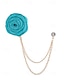 Elegant Men's Rose Brooch: Stylish Accessory for Weddings and Business Casual White Black Burgundy White-Black-Burgundy-Red-Light Cyan-Sky Blue-Gray-Champagne-Dark Blue-Pink-Royal Blue-Purple-