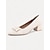 Elegant Women's Bowknot Heels: Versatile Block Heel Shoes for Office & Vacation White