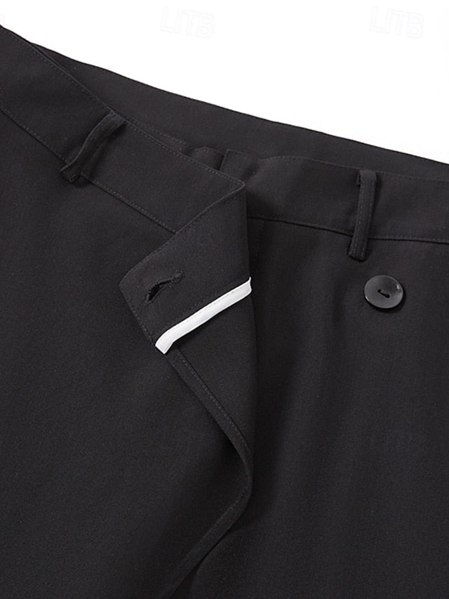 Stylish Men's Dress Pants - Comfortable Layered Straight Leg Trousers for Daily Wear