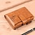 Modern RFID-Blocking PU Leather Coin Purse Wallet - Stylish & Secure Brown Khaki Black Brown-Khaki-Black-