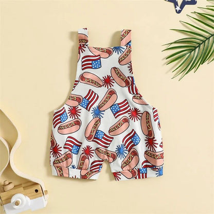 0-3Y Summer Baby Girls Boys Overall Shorts - Fashionqueene.com-unisex baby overalls