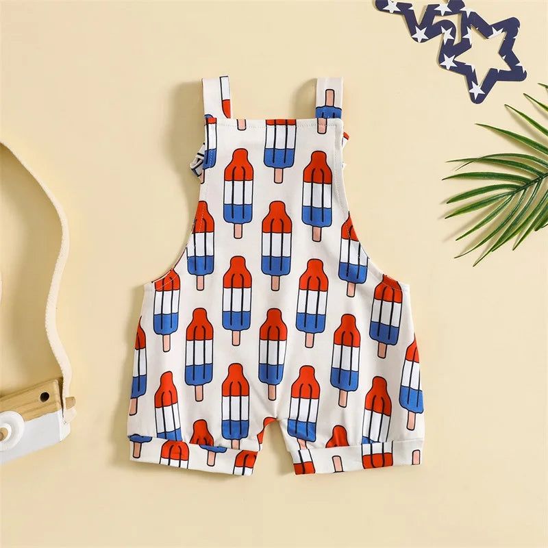 0-3Y Summer Baby Girls Boys Overall Shorts - Fashionqueene.com-unisex baby overalls