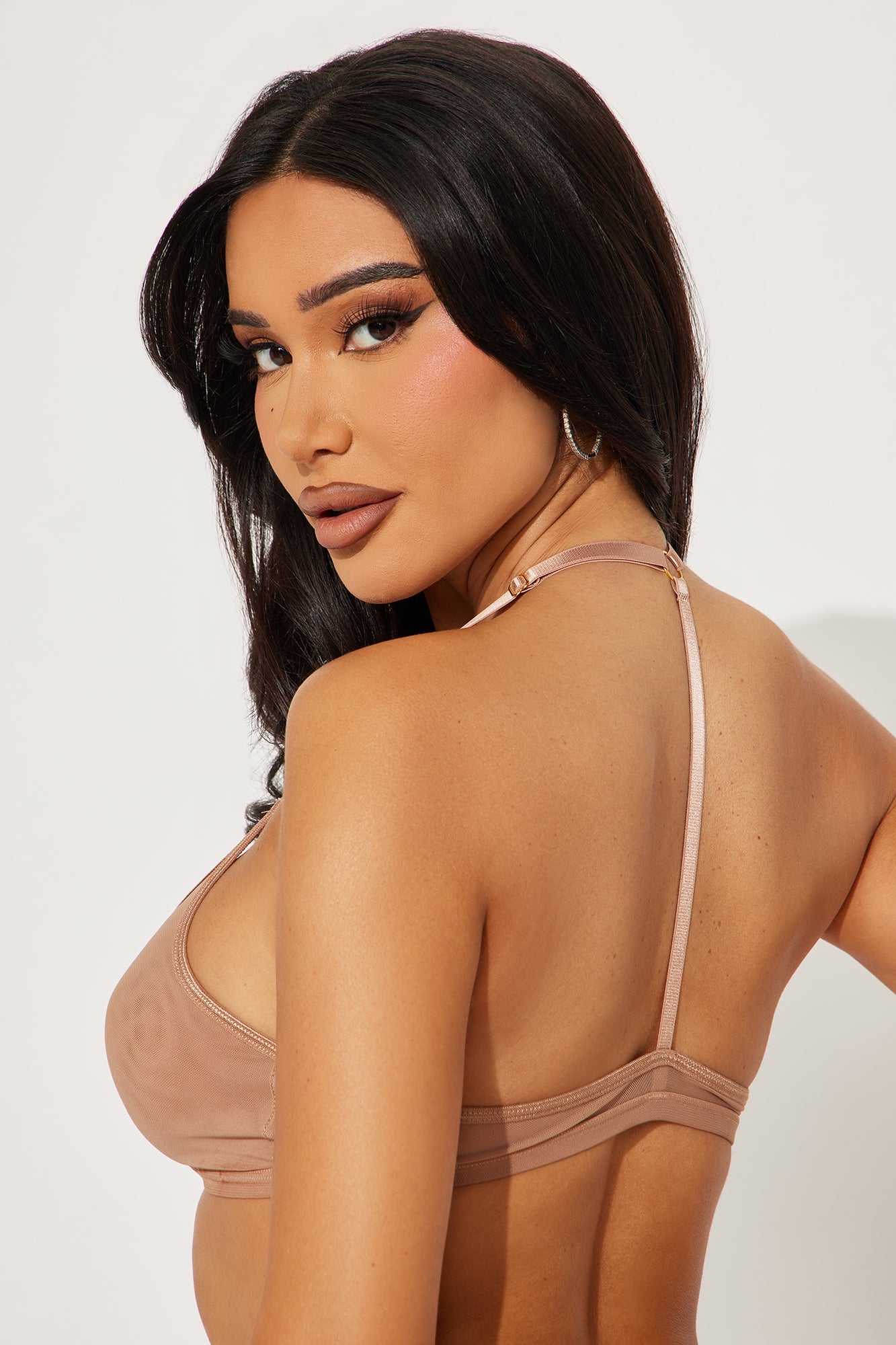 Airy Mesh T-Back Bralette with Front Closure in Nude – Stylish Comfort for Everyday Wear XS S M XS-S-M-L-XL-