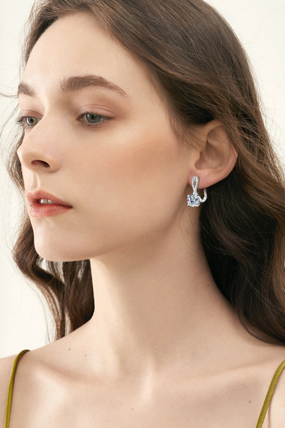 4 Carat Moissanite 925 Sterling Silver Earrings Gold / One Size Silver / One Size Gold / One Size-Silver / One Size-