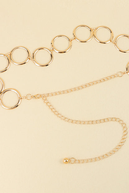 Circle Ring Chain Belt Gold / One Size Gold / One Size-