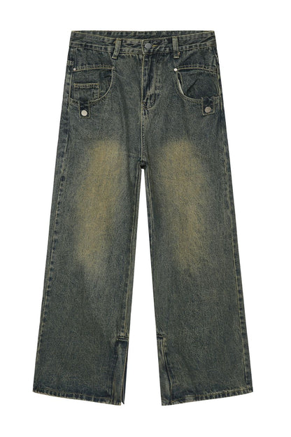 Side Slit Jeans with Pockets Dark / L Dark / S Dark / XXL Dark / L-Dark / S-Dark / XXL-Dark / XL-Dark / M-