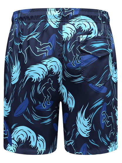 Mens Swim Trunks Quick Dry Board Shorts with Lining, Men's Swimming Trunks