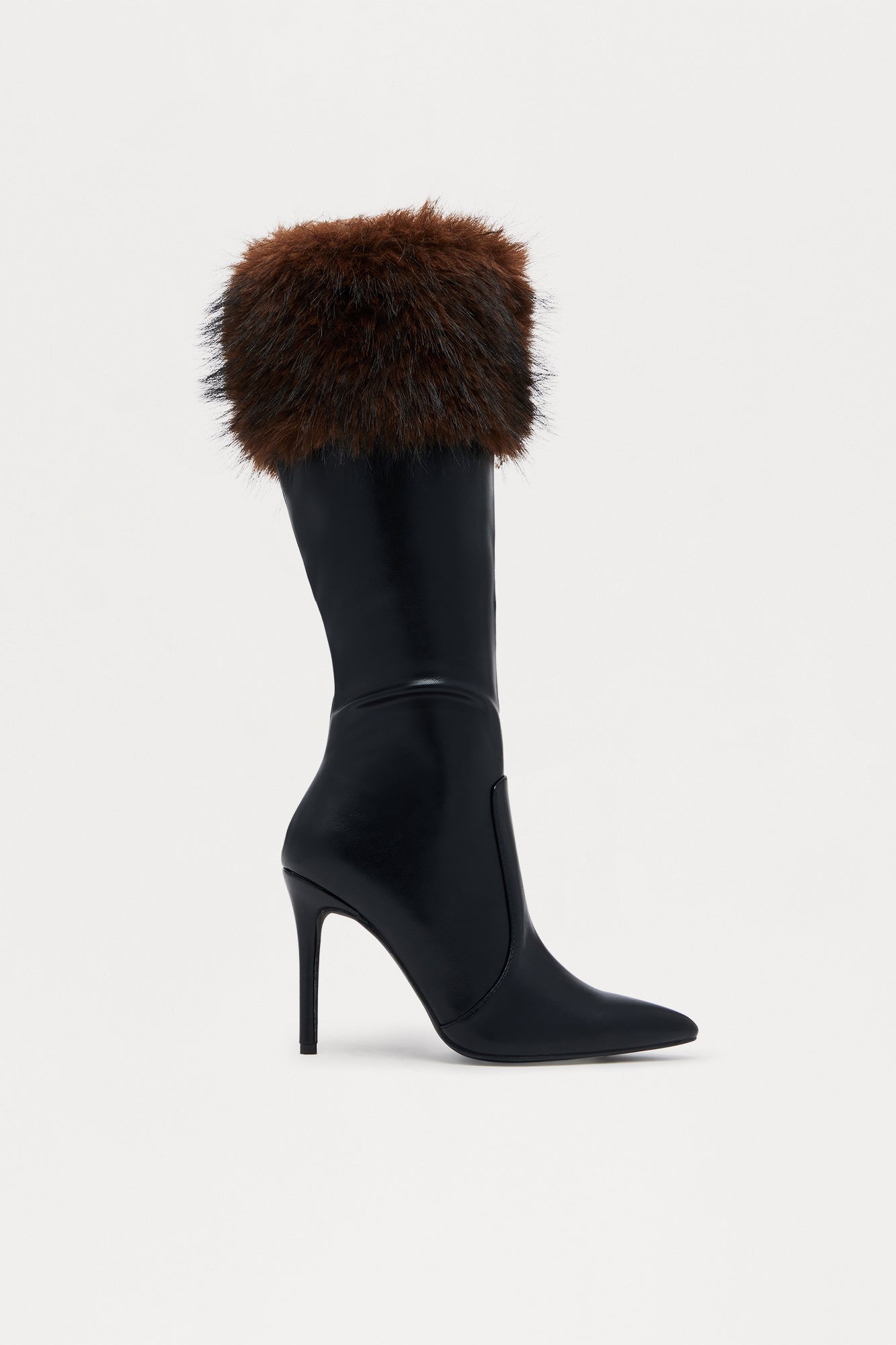 Chic Manchester Faux Fur Trim Boots in Brown - Stylish Winter Footwear