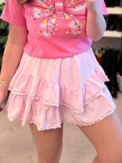 Lovelet Lace Detail Layered Skirt Black / L Blush Pink / XL White / S Black / L-Blush Pink / XL-White / S-Sky Blue / L-Black / M-Blush Pink / S-White / XL-Black / S-Sky Blue / M-White / M-Blush Pink / M-White / L-Blush Pink / L-Sky Blue / S-Black / XL-Sky Blue / XL-