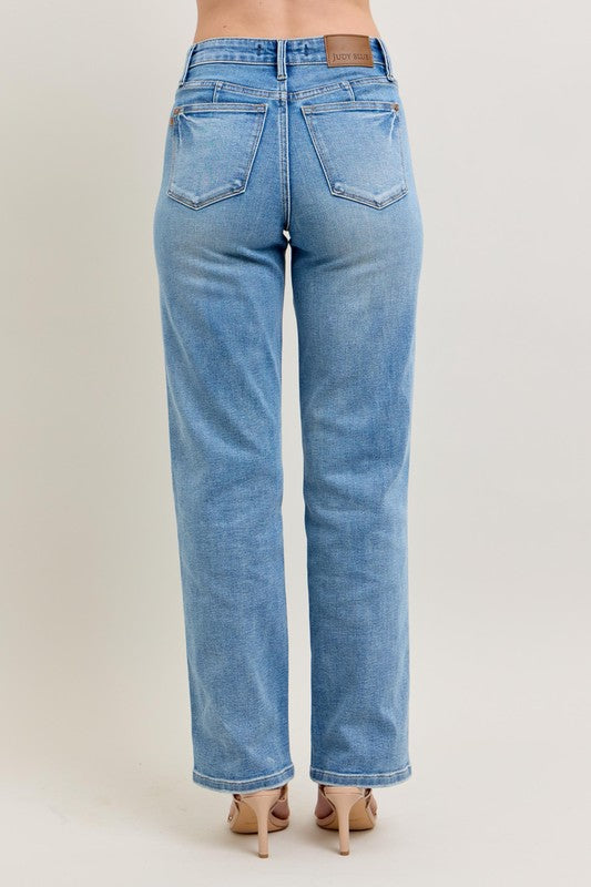 Judy Blue Full Size Tummy Control Vintage Wash Straight Jeans Plus Size Medium / 14W Medium / 0(24) Medium / 16W Medium / 14W-Medium / 0(24)-Medium / 16W-Medium / 18W-Medium / 20W-Medium / 22W-Medium / 24W-Medium / 1(25)-Medium / 3(26)-Medium / 5(27)-Medium / 7(28)-Medium / 9(29)-Medium / 11(30)-Medium / 13(31)-Medium / 15(32)-