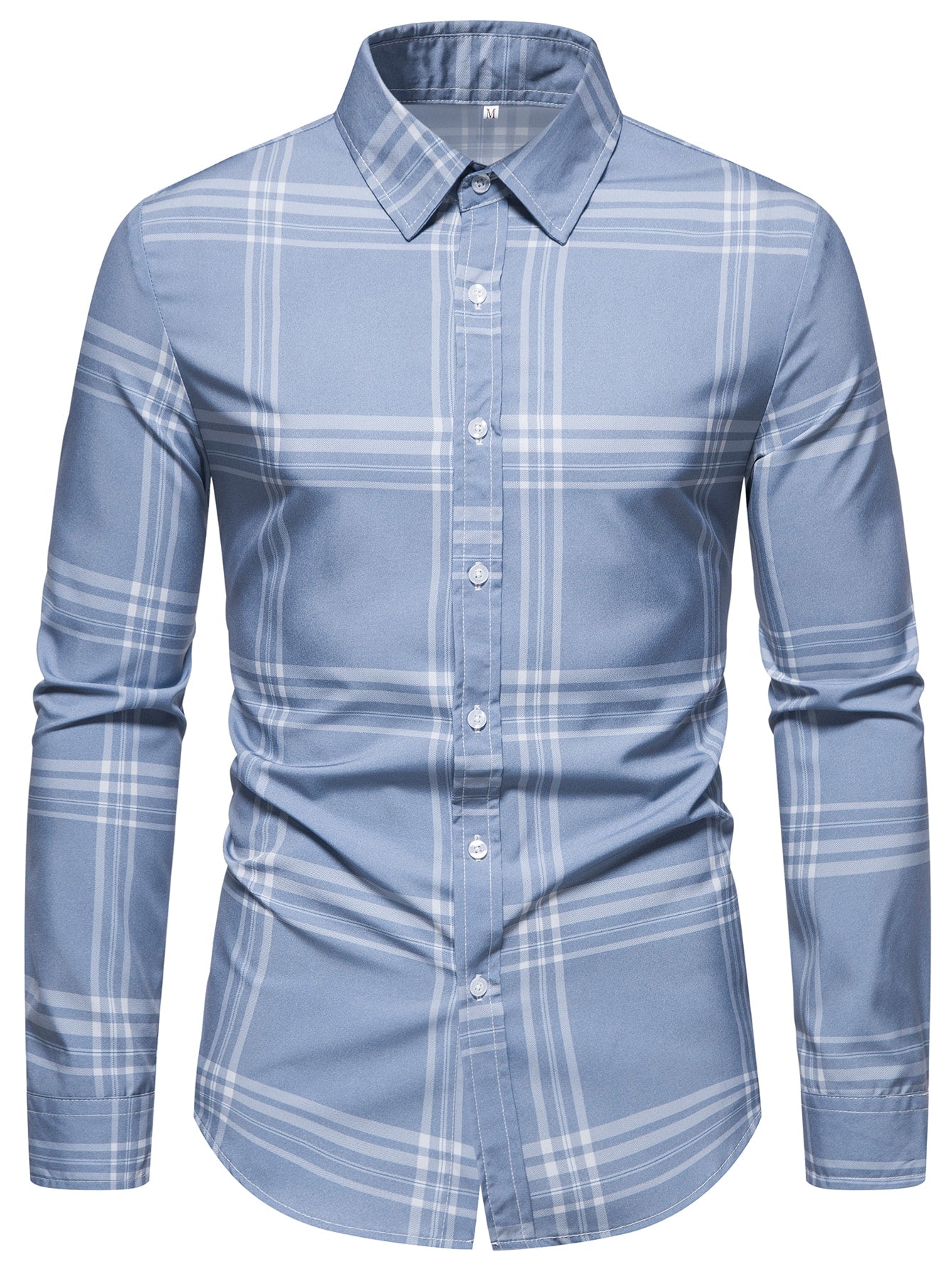 Chic Plaid Print Graphic Collar Shirt for Men - Perfect Casual Look for Any Outing